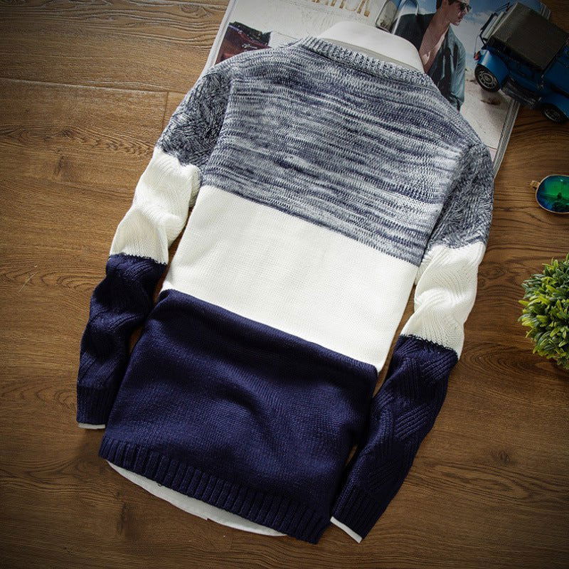 LovelyRLovely LovelyRLovely Slim Round Neck Pullover S Navy Blue / 3XL LovelyRLovely Slim Round Neck Pullover Sweater