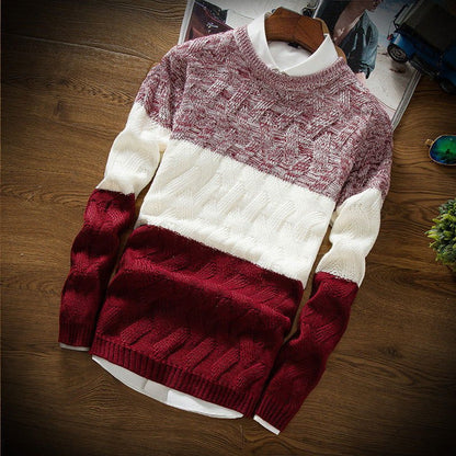 LovelyRLovely LovelyRLovely Slim Round Neck Pullover S Wine Red / 3XL LovelyRLovely Slim Round Neck Pullover Sweater