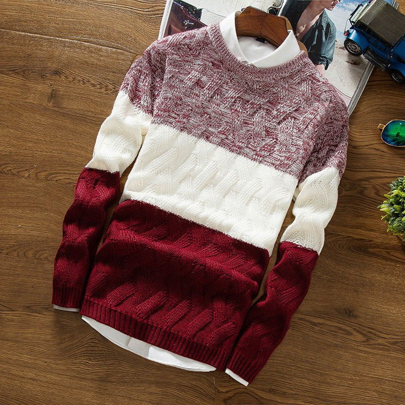 LovelyRLovely LovelyRLovely Slim Round Neck Pullover S Wine Red / L LovelyRLovely Slim Round Neck Pullover Sweater