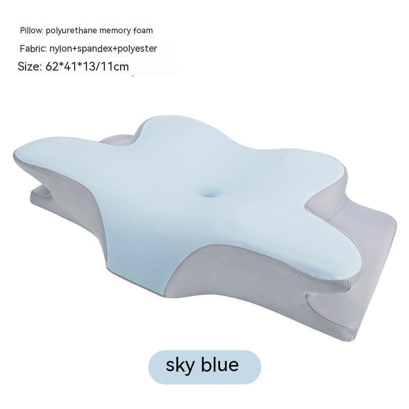 LovelyRLovely LovelyRLovely Slow Rebound Memory Foam C Sky Blue / MJ8149 Wing Pillow LovelyRLovely Slow Rebound Memory Foam Cervical Support Pillow