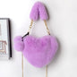 LovelyRLovely LovelyRLovely Soft Plush Heart Handbag Taro purple LovelyRLovely Soft Plush Heart Handbag