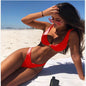 LovelyRLovely LovelyRLovely Solid color bikini Set Red / L LovelyRLovely Solid color bikini