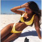 LovelyRLovely LovelyRLovely Solid color bikini Set Yellow / L LovelyRLovely Solid color bikini