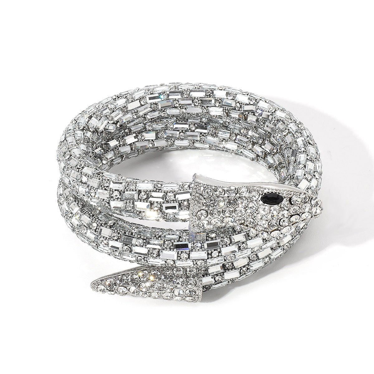 LovelyRLovely LovelyRLovely Splendid Rhinestone Snake- White Diamond Bracelet LovelyRLovely Splendid Rhinestone Snake-shaped Jewellery