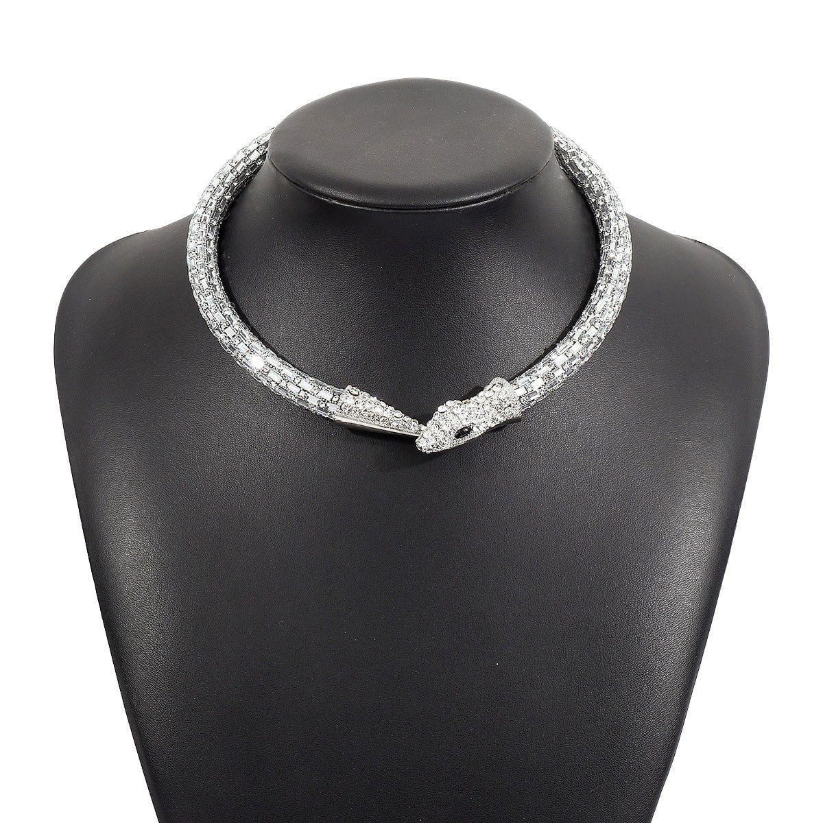 LovelyRLovely LovelyRLovely Splendid Rhinestone Snake- White Diamond Necklace LovelyRLovely Splendid Rhinestone Snake-shaped Jewellery