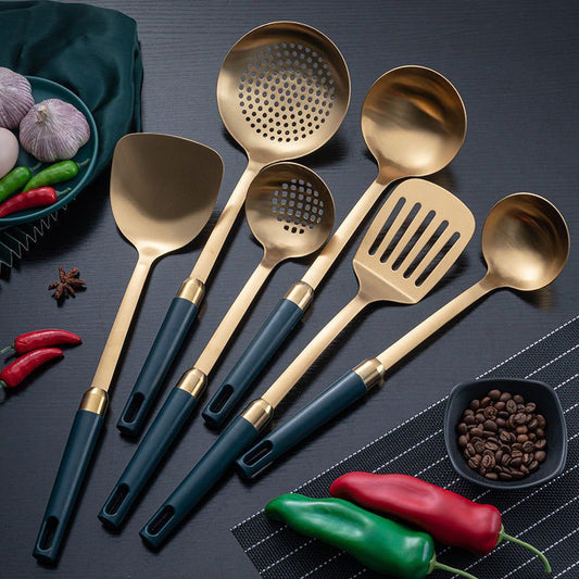 LovelyRLovely LovelyRLovely Stainless Steel Emerald Go LovelyRLovely Stainless Steel Emerald Gold-plated Kitchenware Set