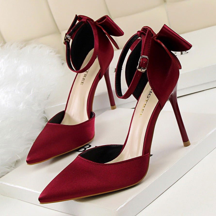 LovelyRLovely LovelyRLovely Stiletto High Heels Shoes Wine Red / 34 LovelyRLovely Stiletto High Heels Shoes