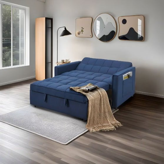 LovelyRLovely LovelyRLovely Stylish Pull-Out Sofa Bed Blue LovelyRLovely Stylish Pull-Out Sofa Bed