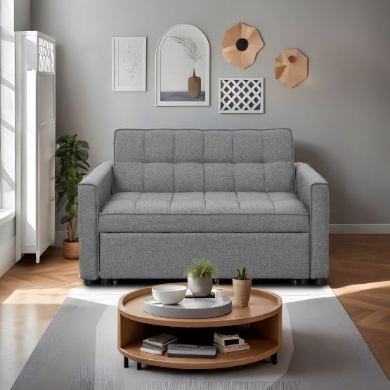 LovelyRLovely LovelyRLovely Stylish Pull-Out Sofa Bed Gray LovelyRLovely Stylish Pull-Out Sofa Bed