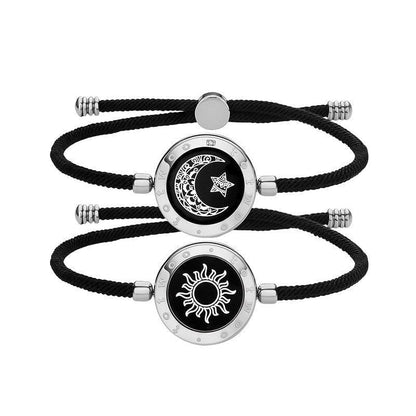 LovelyRLovely LovelyRLovely Sun-Moon Smart Sensing Cou Silvery silvery A LovelyRLovely Sun-Moon Smart Sensing Couple Bracelet