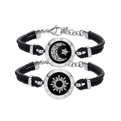 LovelyRLovely LovelyRLovely Sun-Moon Smart Sensing Cou Silvery silvery B LovelyRLovely Sun-Moon Smart Sensing Couple Bracelet