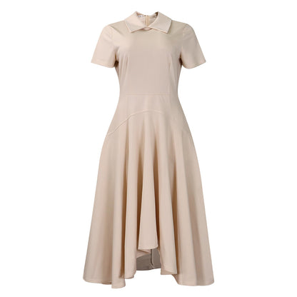 LovelyRLovely LovelyRLovely Temperament High Waist Ban Apricot / 3XL LovelyRLovely Temperament Banquet Large Swing Dress