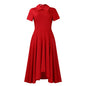 LovelyRLovely LovelyRLovely Temperament High Waist Ban Red / 3XL LovelyRLovely Temperament Banquet Large Swing Dress