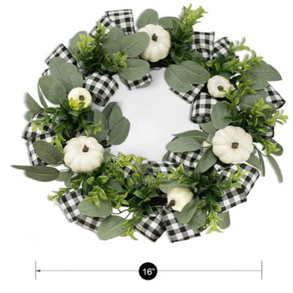 LovelyRLovely LovelyRLovely Thanksgiving 40CM Harvest Image color / 40cm green LovelyRLovely Thanksgiving 40CM Harvest Pumpkin Wreath