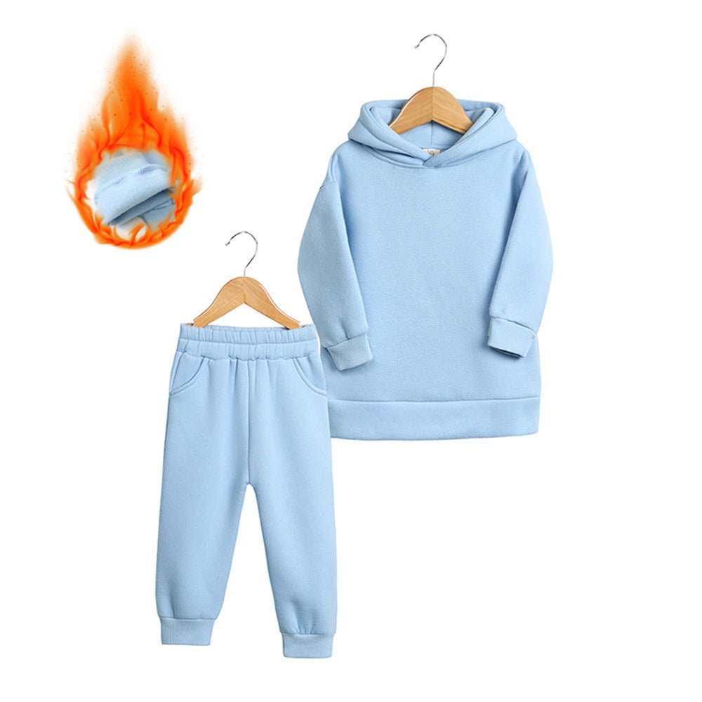 LovelyRLovely LovelyRLovely Thick Children's Hooded S Blue / 100 LovelyRLovely Thick  Children's Hooded Sweater 2-piece Set