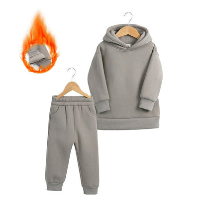 LovelyRLovely LovelyRLovely Thick Children's Hooded S Gray Chip / 100 LovelyRLovely Thick  Children's Hooded Sweater 2-piece Set