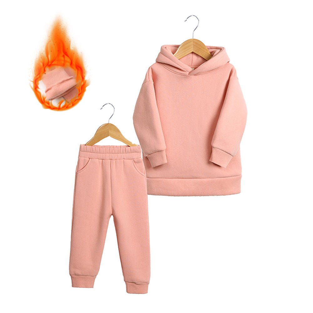 LovelyRLovely LovelyRLovely Thick Children's Hooded S Pink / 100 LovelyRLovely Thick  Children's Hooded Sweater 2-piece Set