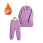 LovelyRLovely LovelyRLovely Thick Children's Hooded S Purple / 100 LovelyRLovely Thick  Children's Hooded Sweater 2-piece Set