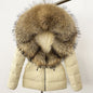 LovelyRLovely LovelyRLovely Thick Waist-tight Fur Down Beige Primary Color / L LovelyRLovely Thick Waist-tight Fur Down Jacket