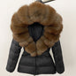 LovelyRLovely LovelyRLovely Thick Waist-tight Fur Down Black Imitated Mink / L LovelyRLovely Thick Waist-tight Fur Down Jacket