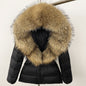 LovelyRLovely LovelyRLovely Thick Waist-tight Fur Down Black Primary Color / L LovelyRLovely Thick Waist-tight Fur Down Jacket