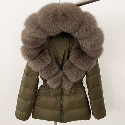 LovelyRLovely LovelyRLovely Thick Waist-tight Fur Down Light Coffee / L LovelyRLovely Thick Waist-tight Fur Down Jacket