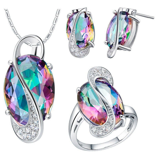 LovelyRLovely LovelyRLovely Three Piece Jewellery Set Colorful / 10 LovelyRLovely Three Piece Jewellery Set