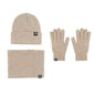 LovelyRLovely LovelyRLovely Three-piece Warm Hat Set Khaki Three Piece Set LovelyRLovely Three-piece Warm Hat Set