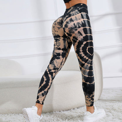 LovelyRLovely LovelyRLovely Tie Dye Printed Yoga Pants Black / L LovelyRLovely Tie Dye Printed Yoga Pants