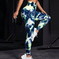 LovelyRLovely LovelyRLovely Tie-dye Printed Yoga Pants Blue Green / L LovelyRLovely Tie-dye Printed Yoga Pants