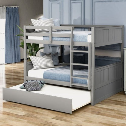 LovelyRLovely LovelyRLovely Twin Size Full Bunk Bed Gray LovelyRLovely Twin Size Full Bunk Bed