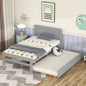 LovelyRLovely LovelyRLovely Twin Size Platform Bed Fra Grey2 LovelyRLovely Twin Size Platform Bed Frame With Trundle