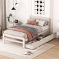 LovelyRLovely LovelyRLovely Twin Size Platform Bed Fra White Washed LovelyRLovely Twin Size Platform Bed Frame With Trundle