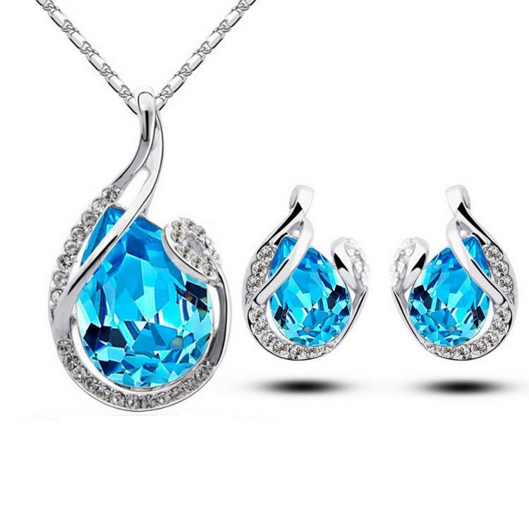 LovelyRLovely LovelyRLovely Two Piece Jewellery Set Lake blue LovelyRLovely Two Piece Jewellery Set