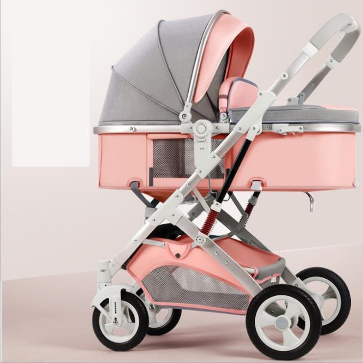 LovelyRLovely LovelyRLovely Two-way Portable Folding N Dusty pink LovelyRLovely Two-way Portable Folding Newborn Baby Stroller