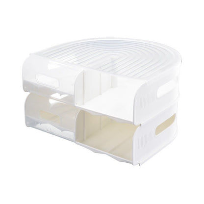 LovelyRLovely LovelyRLovely U-shaped Egg Box Can Be St Semi transparent white / Second floor LovelyRLovely U-shaped Egg Box Can Be Stacked Multiple Layers