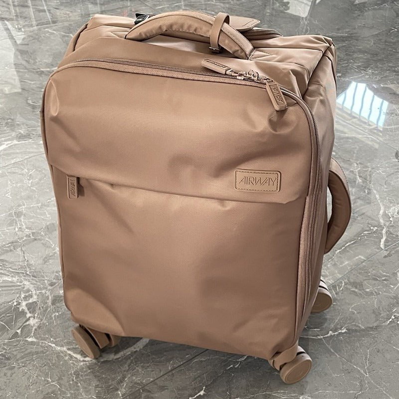 LovelyRLovely LovelyRLovely Ultra-light Waterproof Oxf Brown Tea / 20 Inches LovelyRLovely Ultra-light Waterproof Oxford Cloth Suitcase