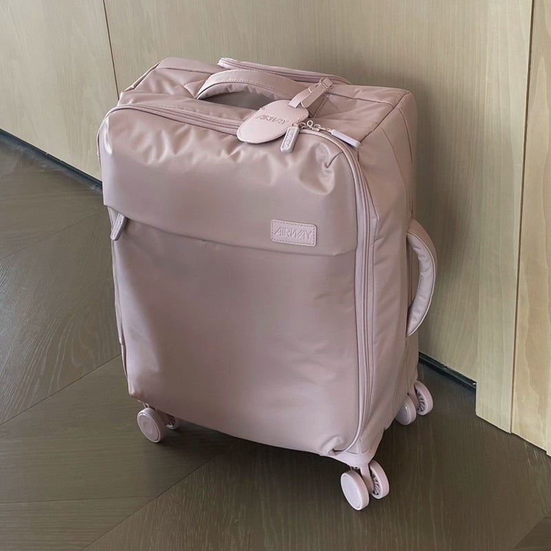 LovelyRLovely LovelyRLovely Ultra-light Waterproof Oxf Cherry Blossom Powder / 20 Inches LovelyRLovely Ultra-light Waterproof Oxford Cloth Suitcase