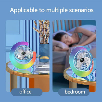 LovelyRLovely LovelyRLovely USB Portable Bright Night LovelyRLovely USB Mini Electric Bright Night Light Charging Desktop Fan