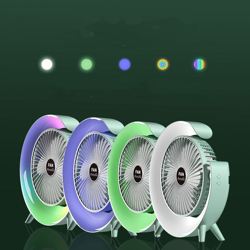 LovelyRLovely LovelyRLovely USB Portable Bright Night LovelyRLovely USB Mini Electric Bright Night Light Charging Desktop Fan