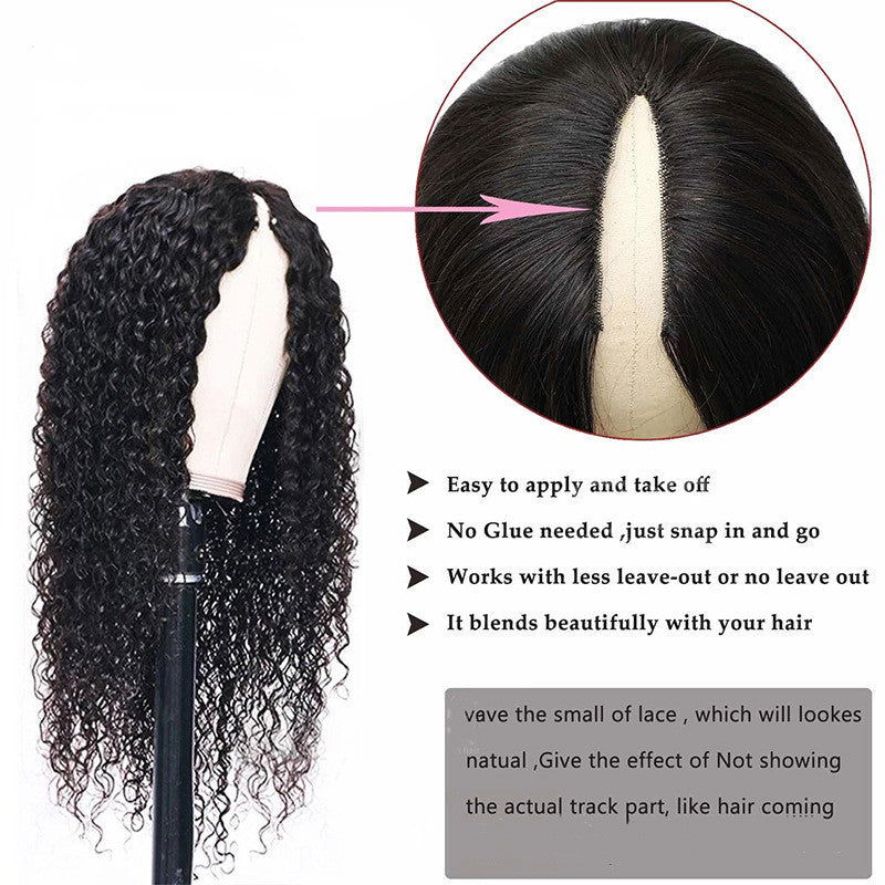 LovelyRLovely LovelyRLovely V-shaped Human Hair Curly 210density / 10inch LovelyRLovely V-shaped Human Hair Curly Wig