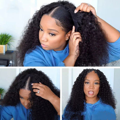 LovelyRLovely LovelyRLovely V-shaped Human Hair Curly LovelyRLovely V-shaped Human Hair Curly Wig