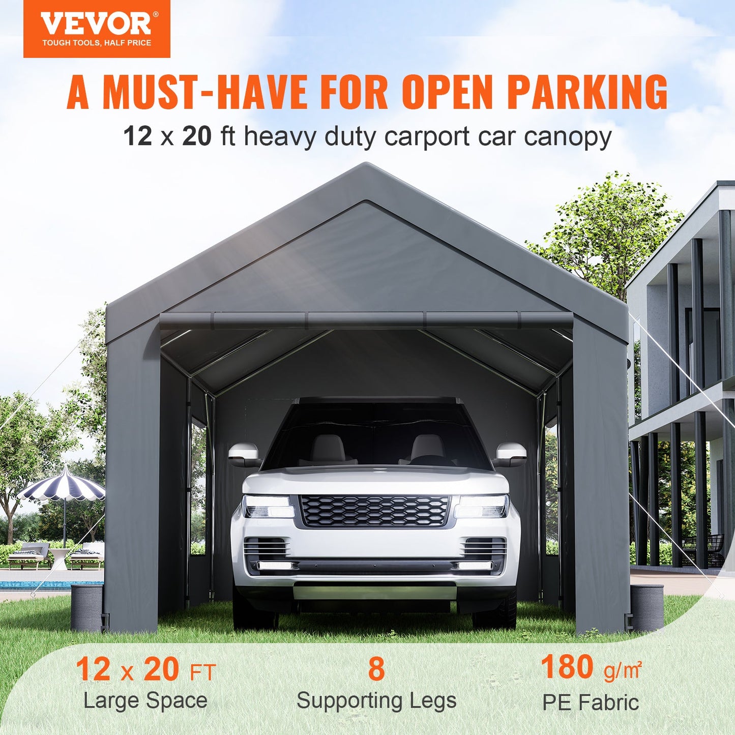 LovelyRLovely LovelyRLovely VEVOR Heavy Duty Car Canop Default LovelyRLovely VEVOR Heavy Duty Car Canopy