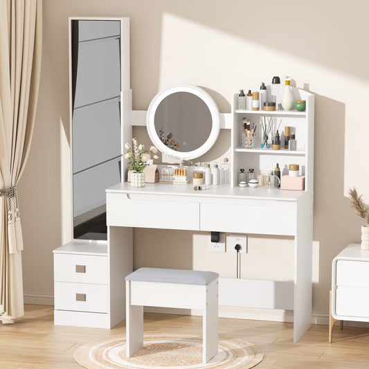 LovelyRLovely LovelyRLovely VFF Bedroom Dressing Table White LovelyRLovely VFF Bedroom Dressing Table