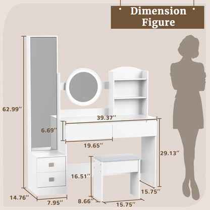 LovelyRLovely LovelyRLovely VFF Bedroom Dressing Table White LovelyRLovely VFF Bedroom Dressing Table