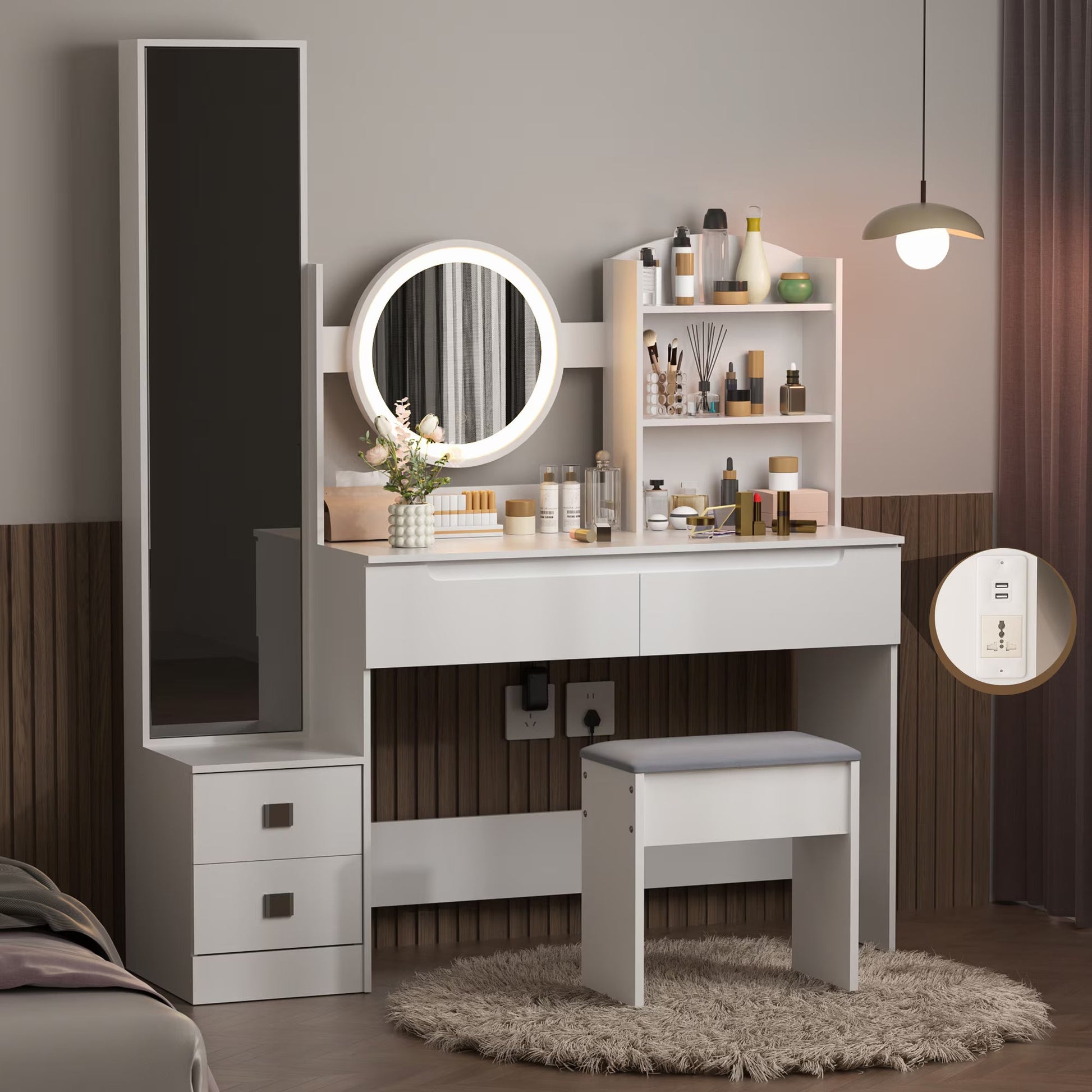 LovelyRLovely LovelyRLovely VFF Bedroom Dressing Table White LovelyRLovely VFF Bedroom Dressing Table