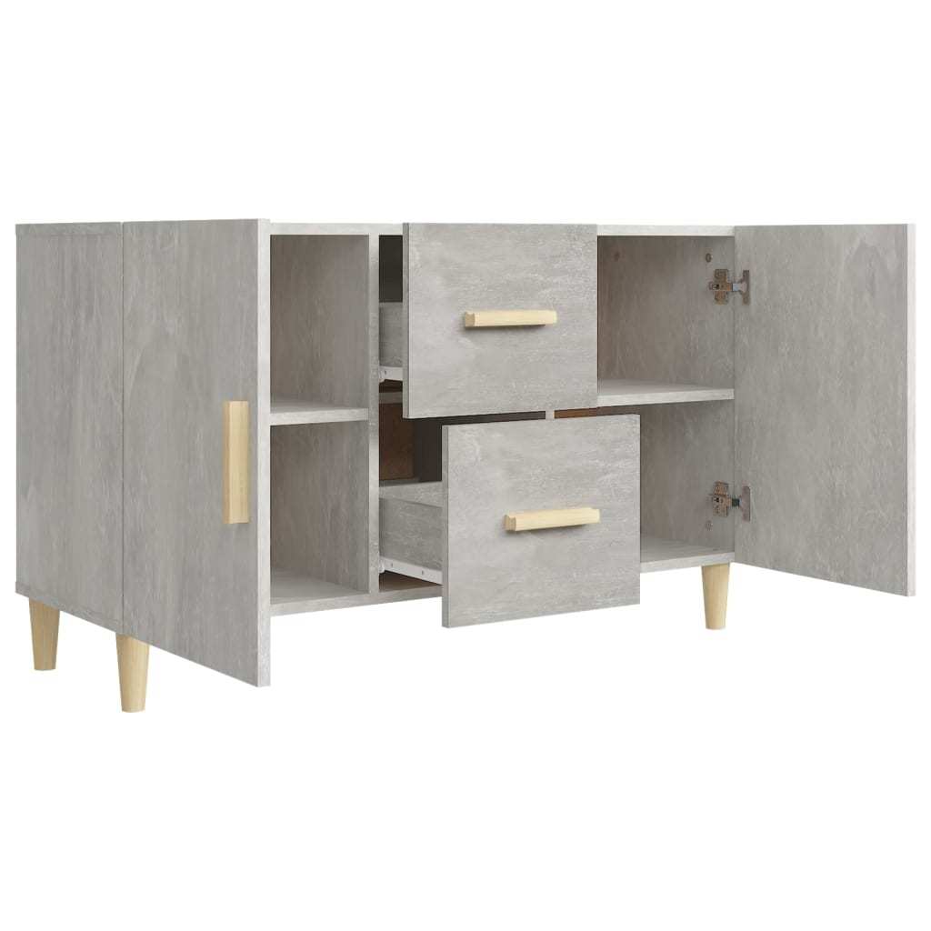 LovelyRLovely LovelyRLovely VidaXL Grey 100x36x60cm Si as picture LovelyRLovely VidaXL Grey 100x36x60cm Sideboard