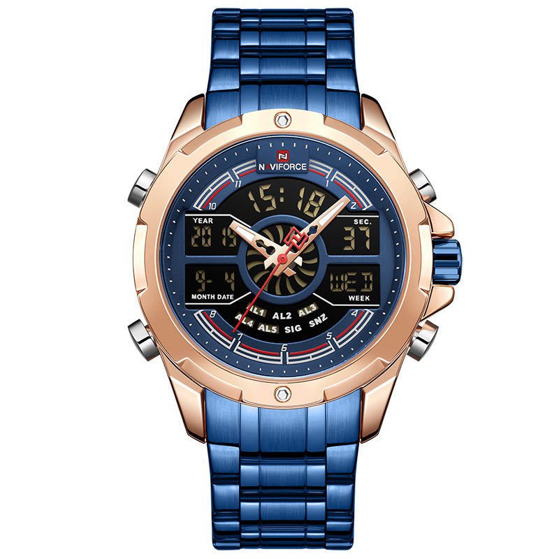 LovelyRLovely LovelyRLovely Waterproof Steel Band Men' Blue LovelyRLovely Waterproof Steel Band Men's Watch