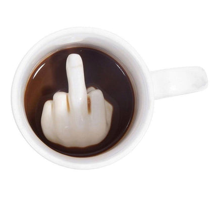 LovelyRLovely LovelyRLovely White Middle Finger Mug default LovelyRLovely White Middle Finger Mug