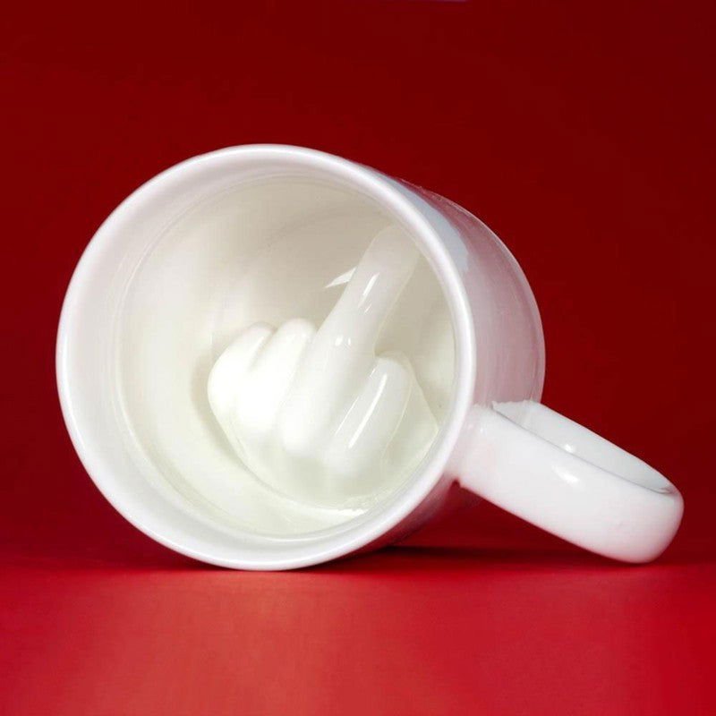 LovelyRLovely LovelyRLovely White Middle Finger Mug default LovelyRLovely White Middle Finger Mug